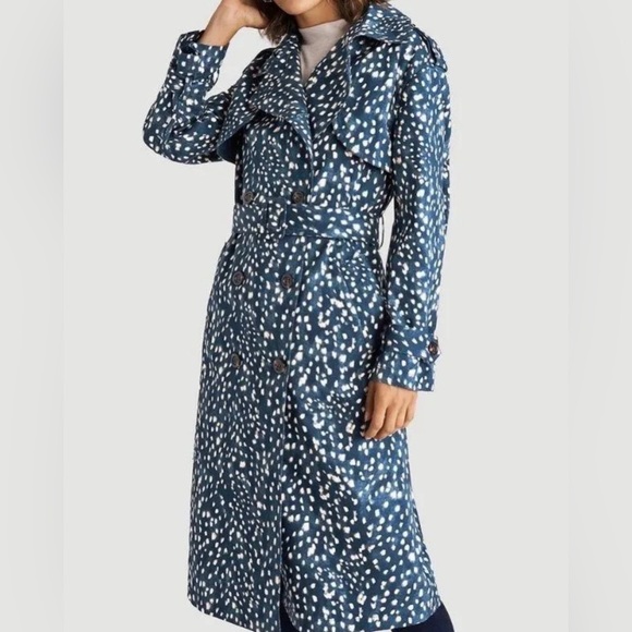 Ann Taylor Spotted Modern Trench Coat - Picture 2 of 7